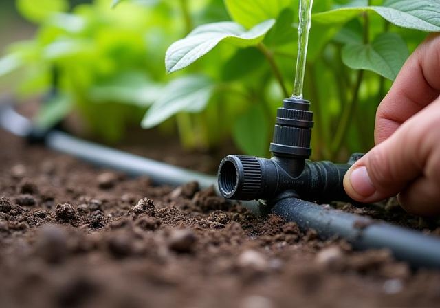 Drip irrigation system installation